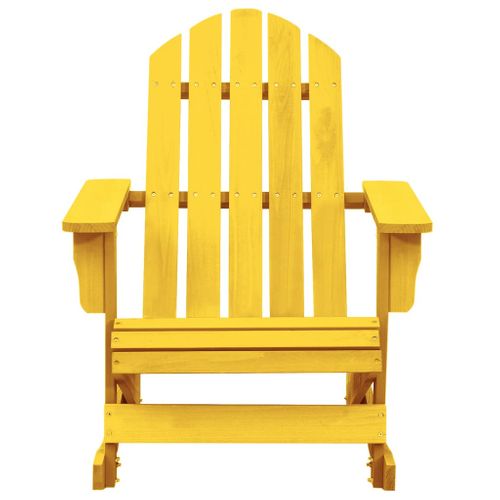 Chaise à Bascule De Jardin Adirondack Bois De Sapin Jaune