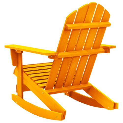 Chaise à Bascule De Jardin Adirondack Bois De Sapin Orange