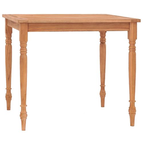 Table Batavia 85x85x75 Cm Bois De Teck Massif