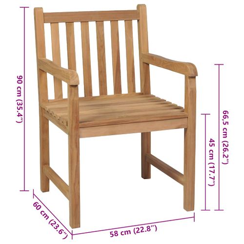 Chaises De Jardin Lot De 2 Avec Coussins Bordeaux Teck Massif