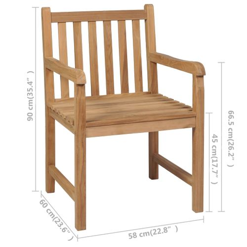 Chaises De Jardin Lot De 2 Et Coussins Taupe Bois Teck Massif