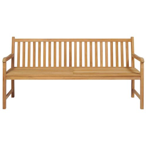 Banc De Jardin Avec Coussin Vert 175 Cm Bois De Teck Massif