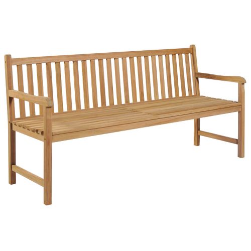 Banc De Jardin Avec Coussin Bordeaux 175 Cm Bois De Teck Massif