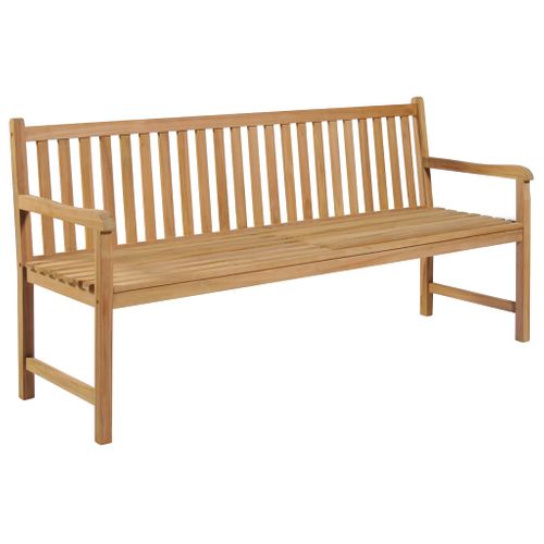 Banc De Jardin Avec Coussin Bleu Royal 175 Cm Teck Massif