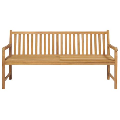 Banc De Jardin Avec Coussin Vert 175 Cm Bois De Teck Massif