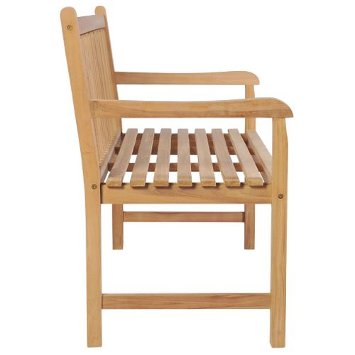 Banc De Jardin Avec Coussin Vert Vif 175 Cm Bois De Teck Massif