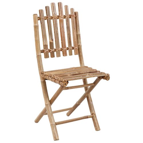 Chaises Pliables De Jardin 2 Pièces Avec Coussins Bambou