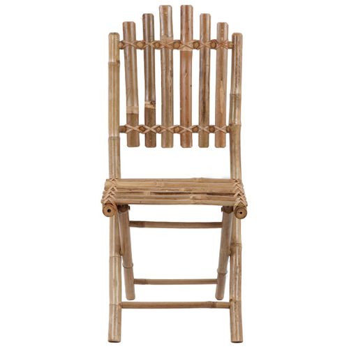 Chaises Pliables De Jardin Lot De 2 Avec Coussins Bambou