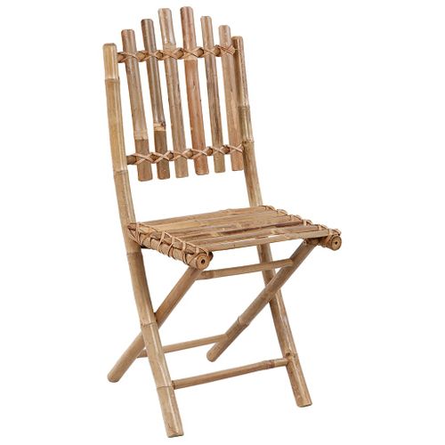 Chaises Pliables De Jardin Lot De 2 Avec Coussins Bambou