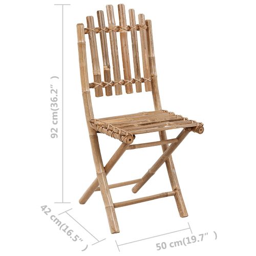 Chaises Pliables De Jardin Lot De 2 Avec Coussins Bambou