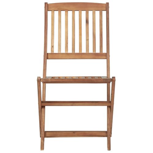 Chaises Pliables De Jardin 4 PCs Avec Coussins Bois D'acacia
