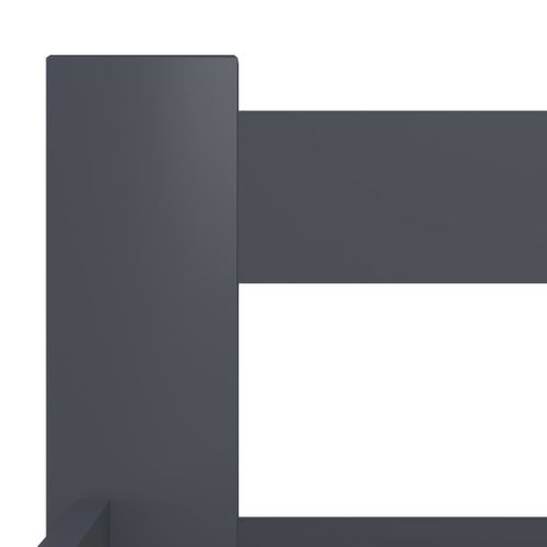 Cadre De Lit Sans Matelas Gris Foncé Pin Massif 120x200 Cm