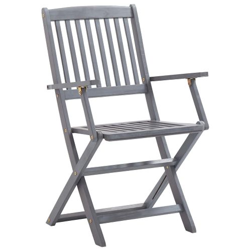 Chaises Pliables D'extérieur 6 PCs Avec Coussins Bois D'acacia