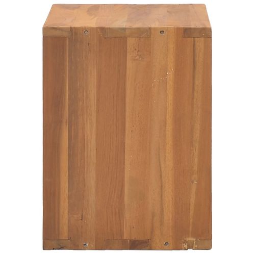 Table De Chevet 40x30x40 Cm Bois De Teck Solide