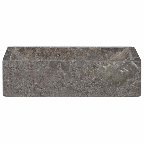 Lavabo 45x30x12 Cm Marbre Gris Brillant