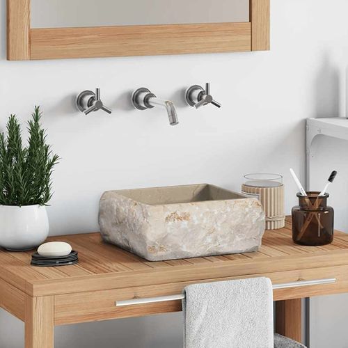 Lavabo Crème 30x30x13 Cm Marbre