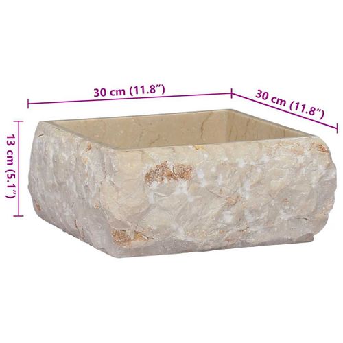 Lavabo Crème 30x30x13 Cm Marbre