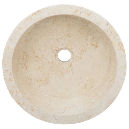 Lavabo Crème Ø40x15 Cm Marbre