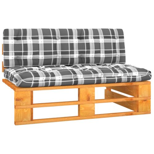 Canapé Central Palette De Jardin Marron Miel Bois Pin Imprégné