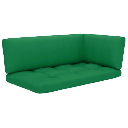 Salon De Jardin Palette 4pcs Avec Coussins Bois De Pin Imprégné