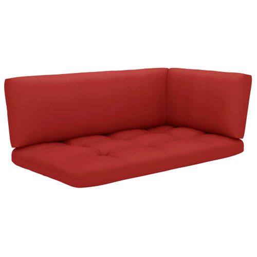 Salon De Jardin Palette 6pcs Avec Coussins Bois De Pin Imprégné