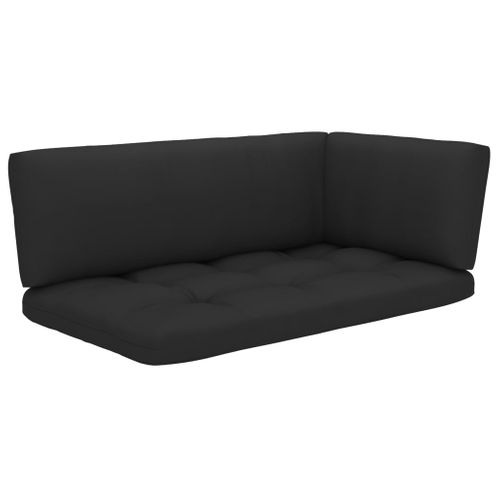 Salon De Jardin Palette 6pcs Avec Coussins Bois De Pin Imprégné