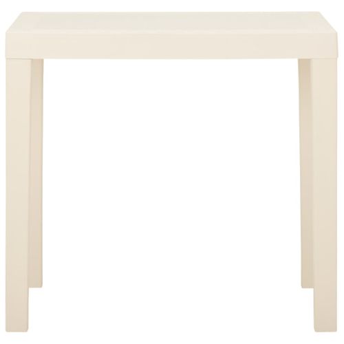 Table De Jardin Blanc 79x65x72 Cm Plastique