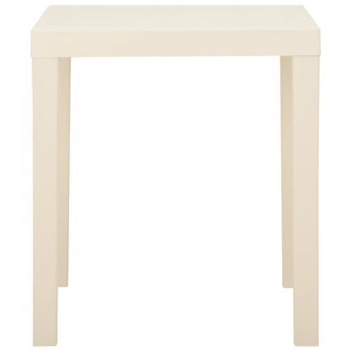 Table De Jardin Blanc 79x65x72 Cm Plastique