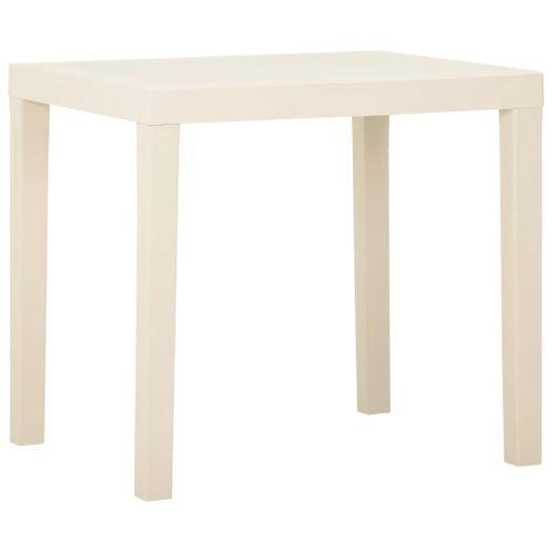 Table De Jardin Blanc 79x65x72 Cm Plastique