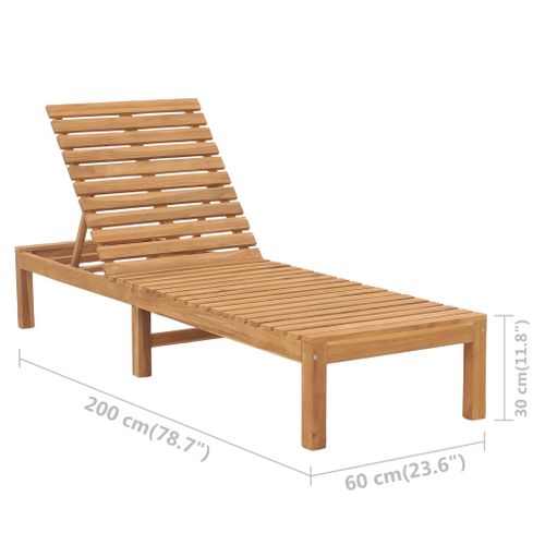 Chaise Longue Bois De Teck Solide