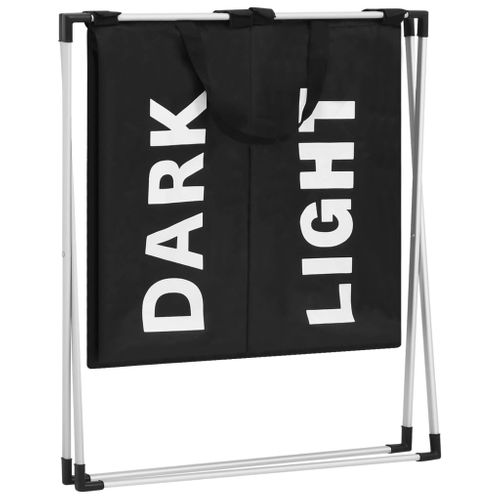 Trieuse À Linge À 2 Sections Noir