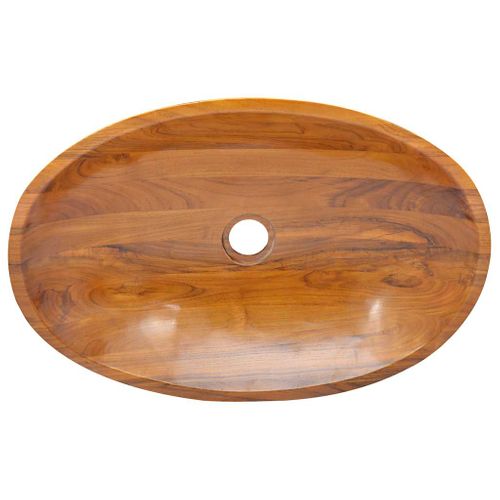 Lavabo Bois De Teck Massif 60x40x10 Cm