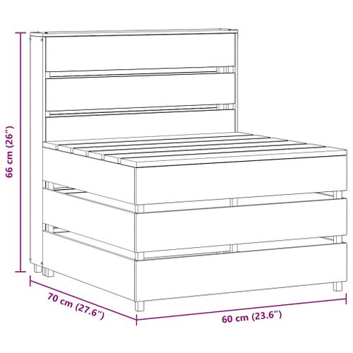 Canapé Palette De Milieu De Jardin Bois De Pin Imprégné