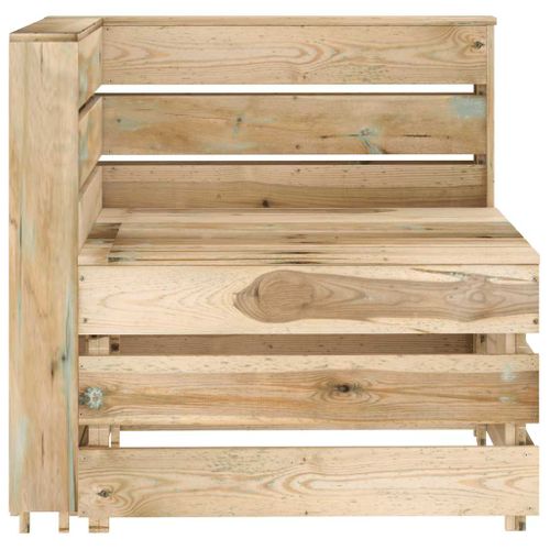 Canapé Palette D'angle De Jardin Bois De Pin Imprégné