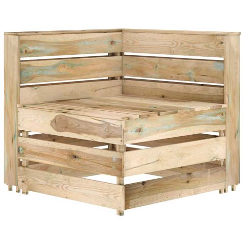 Canapé Palette D'angle De Jardin Bois De Pin Imprégné