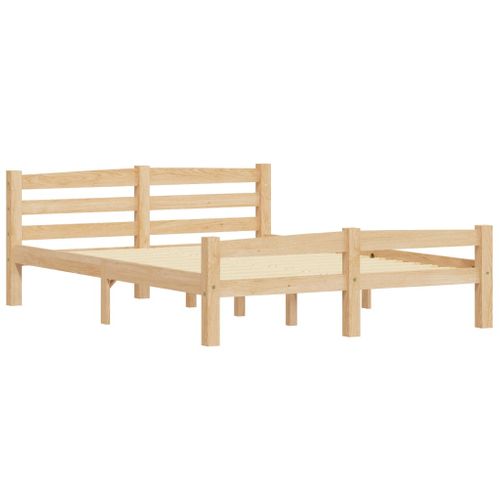 Cadre De Lit Sans Matelas Bois De Pin Massif 120x200 Cm