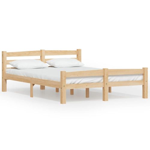 Cadre De Lit Sans Matelas Bois De Pin Massif 120x200 Cm