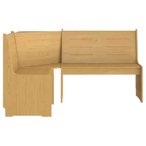 Banc D'angle Reine 151 Cm Marron Miel Bois De Pin Solide