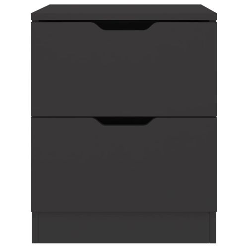 Tables De Chevet 2 Pièces Noir 40x40x50 Cm Bois Contreplaqué