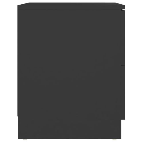 Tables De Chevet 2 Pièces Noir 40x40x50 Cm Bois Contreplaqué