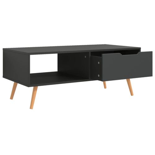 Table Basse Gris 100x49,5x43 Cm Bois Contreplaqué