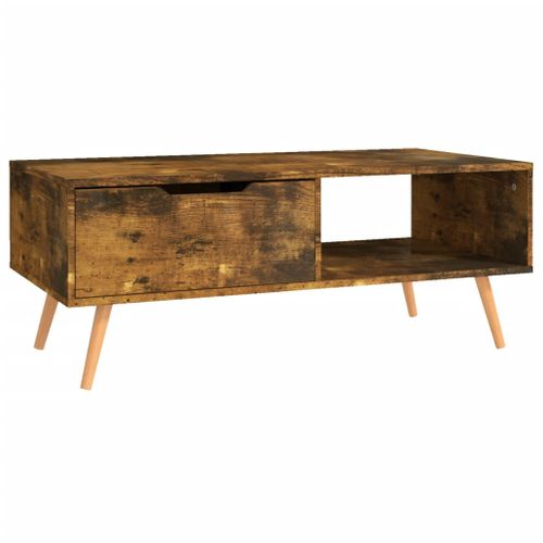 Table Basse Chêne Fumé 100x49,5x43 Cm Bois Contreplaqué