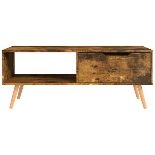 Table Basse Chêne Fumé 100x49,5x43 Cm Bois Contreplaqué
