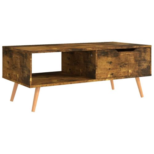 Table Basse Chêne Fumé 100x49,5x43 Cm Bois Contreplaqué