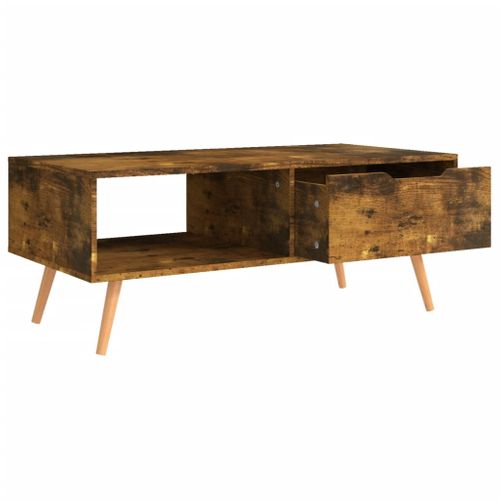 Table Basse Chêne Fumé 100x49,5x43 Cm Bois Contreplaqué