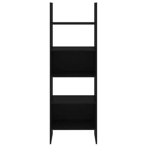 Bibliothèque Noir 60x35x180 Cm Bois D’ingénierie