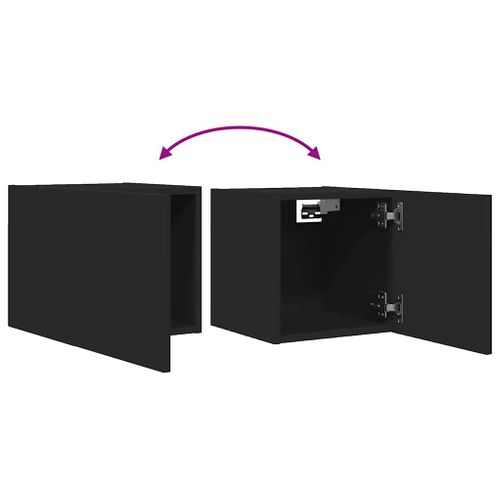 Meuble TV Mural Noir 30,5x30x30 Cm