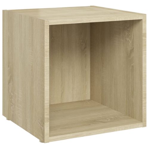 Meubles TV 4 Pièces Chêne Sonoma 37x35x37 Cm Bois Contreplaqué