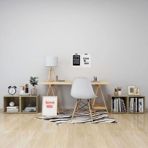 Meubles TV 4 Pièces Chêne Sonoma 37x35x37 Cm Bois Contreplaqué