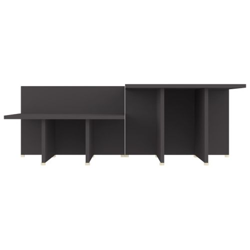Tables Basses 2 PCs Gris 111,5x50x33 Cm Bois D'ingénierie